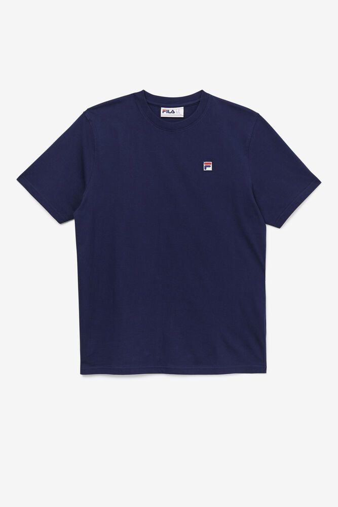 Fila Quartz Navy T-Shirt Mens - NZ 83142-XRQK